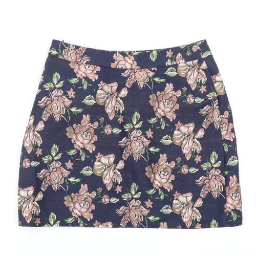 Fashion Union Womens Multicoloured Floral  Flare Skirt Size 10