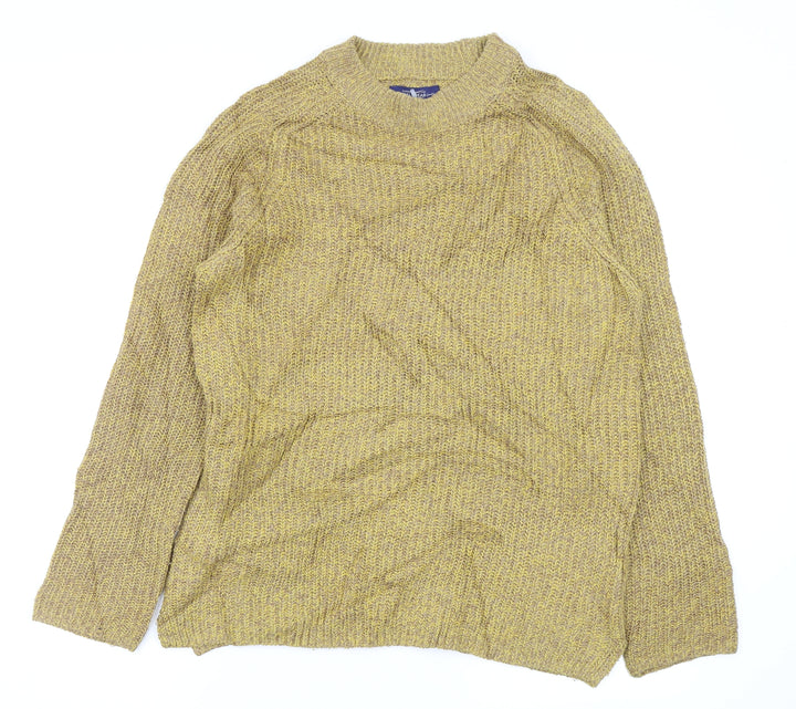 Pull&Bear Womens Yellow Pullover Jumper Size 10