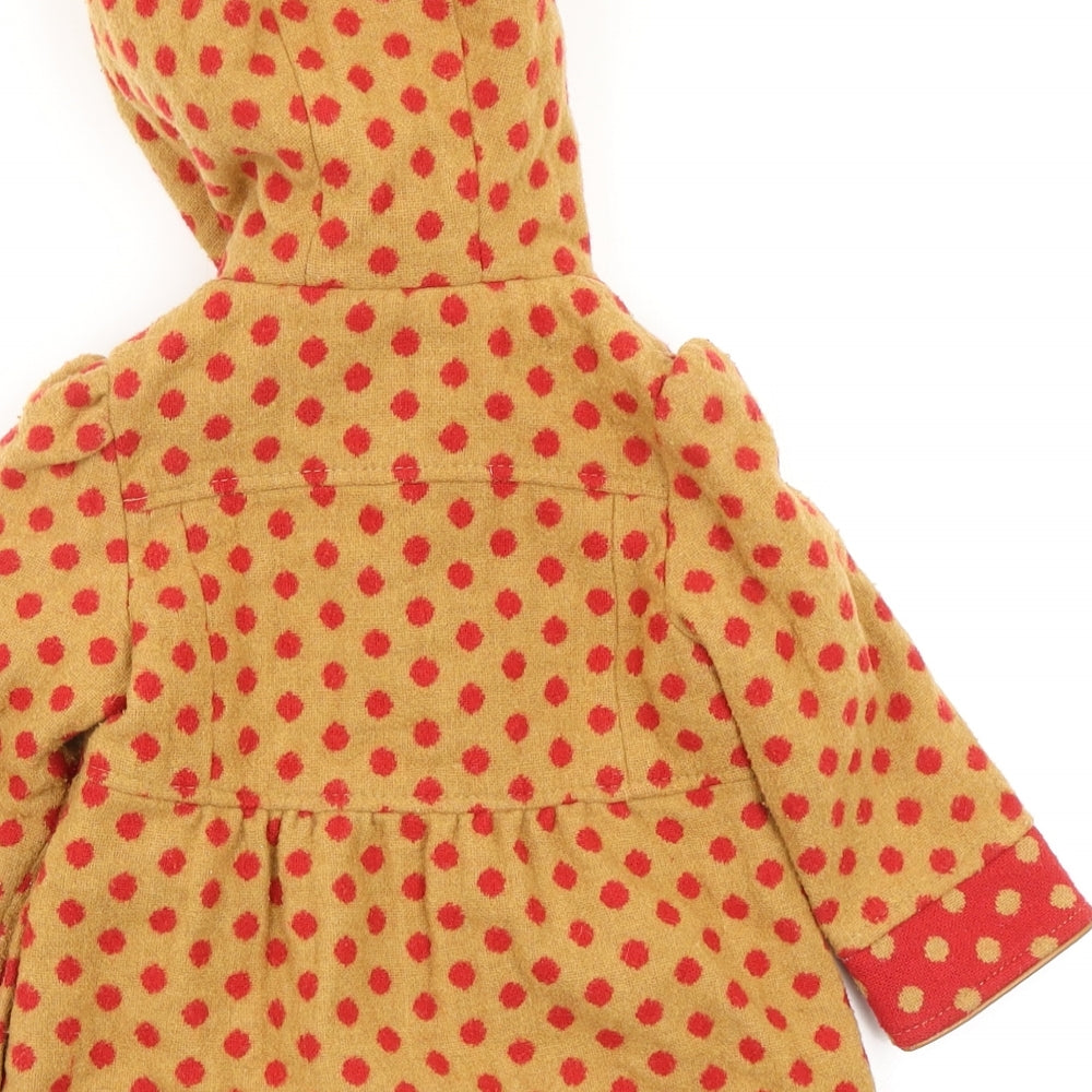NEXT Girls Beige Polka Dot  Basic Coat Coat Size 18-24 Months