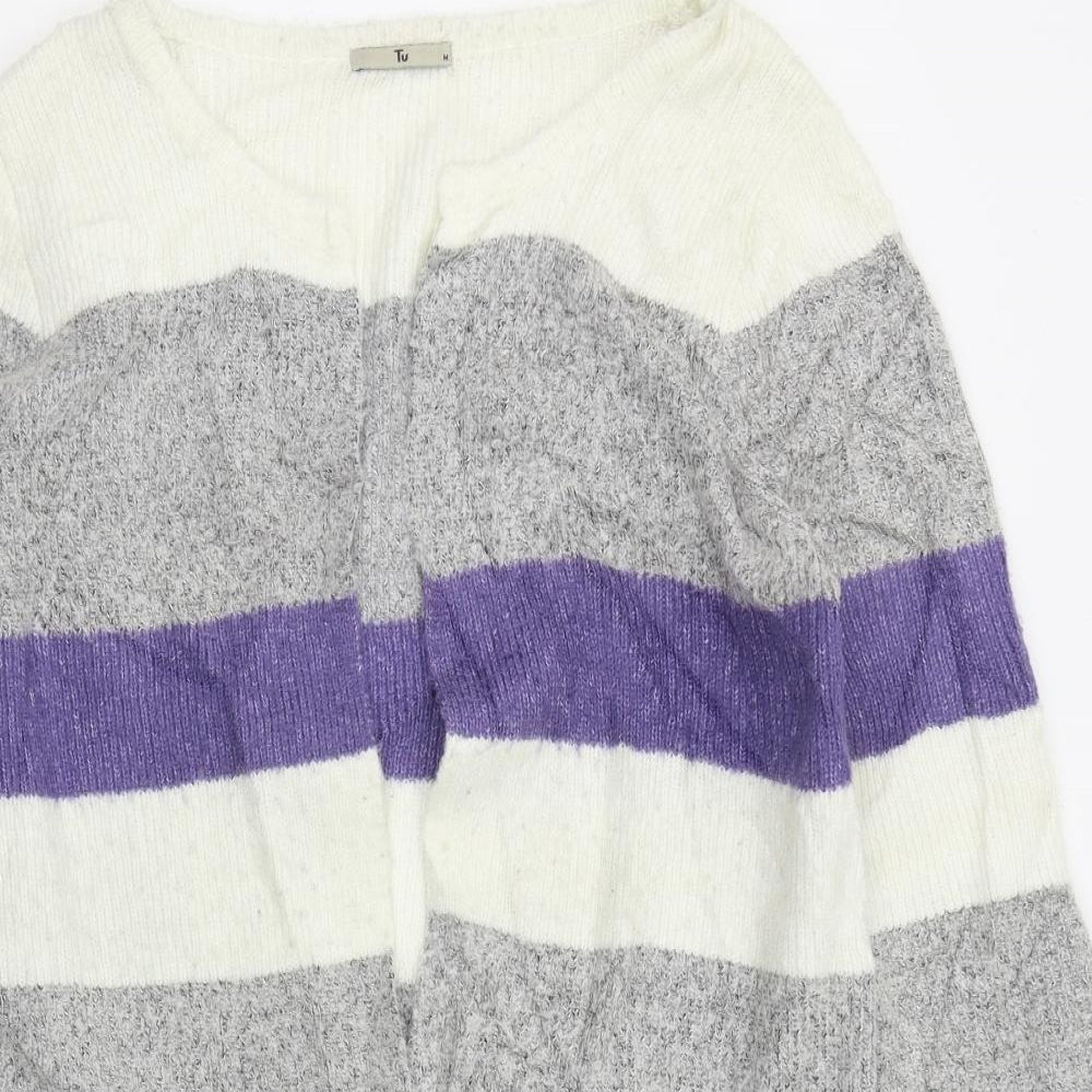 TU Womens Multicoloured Striped  Cardigan Jumper Size M