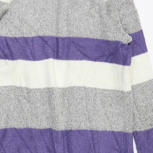 TU Womens Multicoloured Striped  Cardigan Jumper Size M