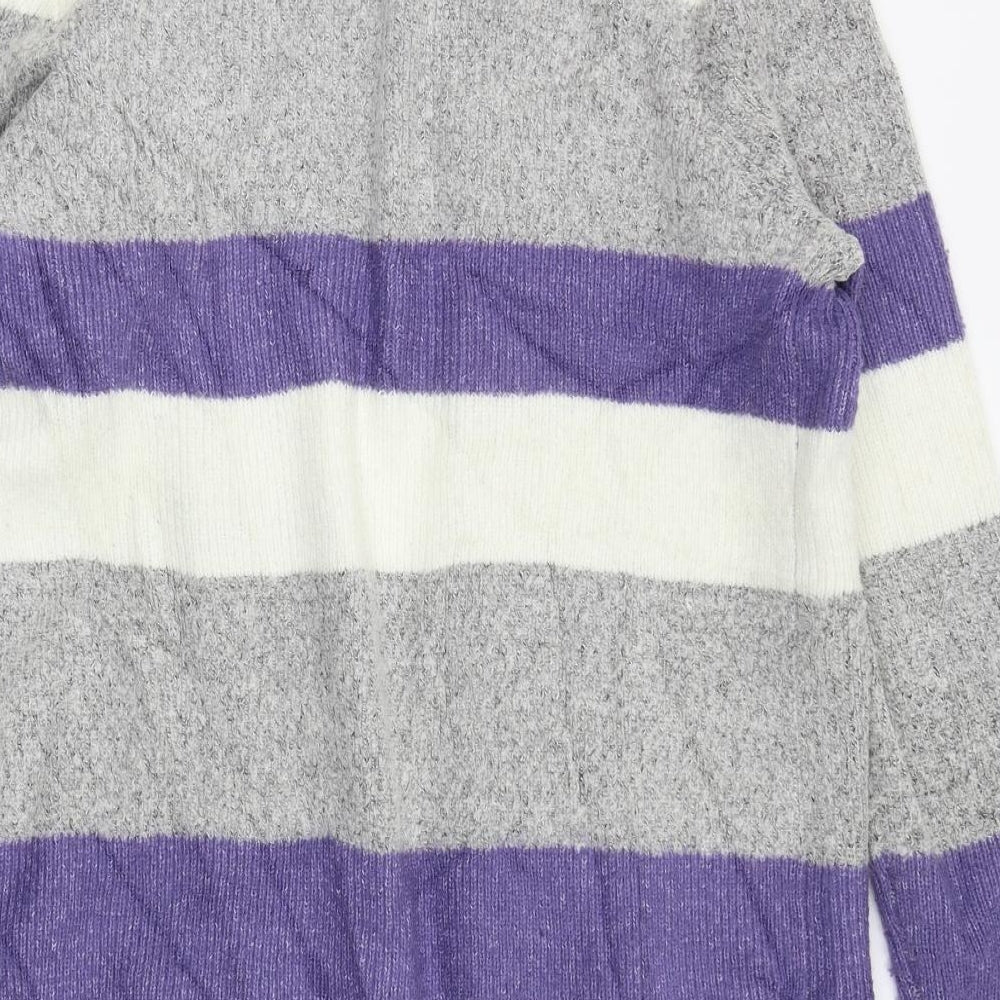 TU Womens Multicoloured Striped  Cardigan Jumper Size M