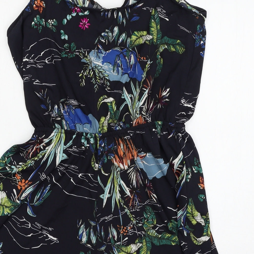 Primark Womens Blue Geometric  Playsuit One-Piece Size 14 L3 in
