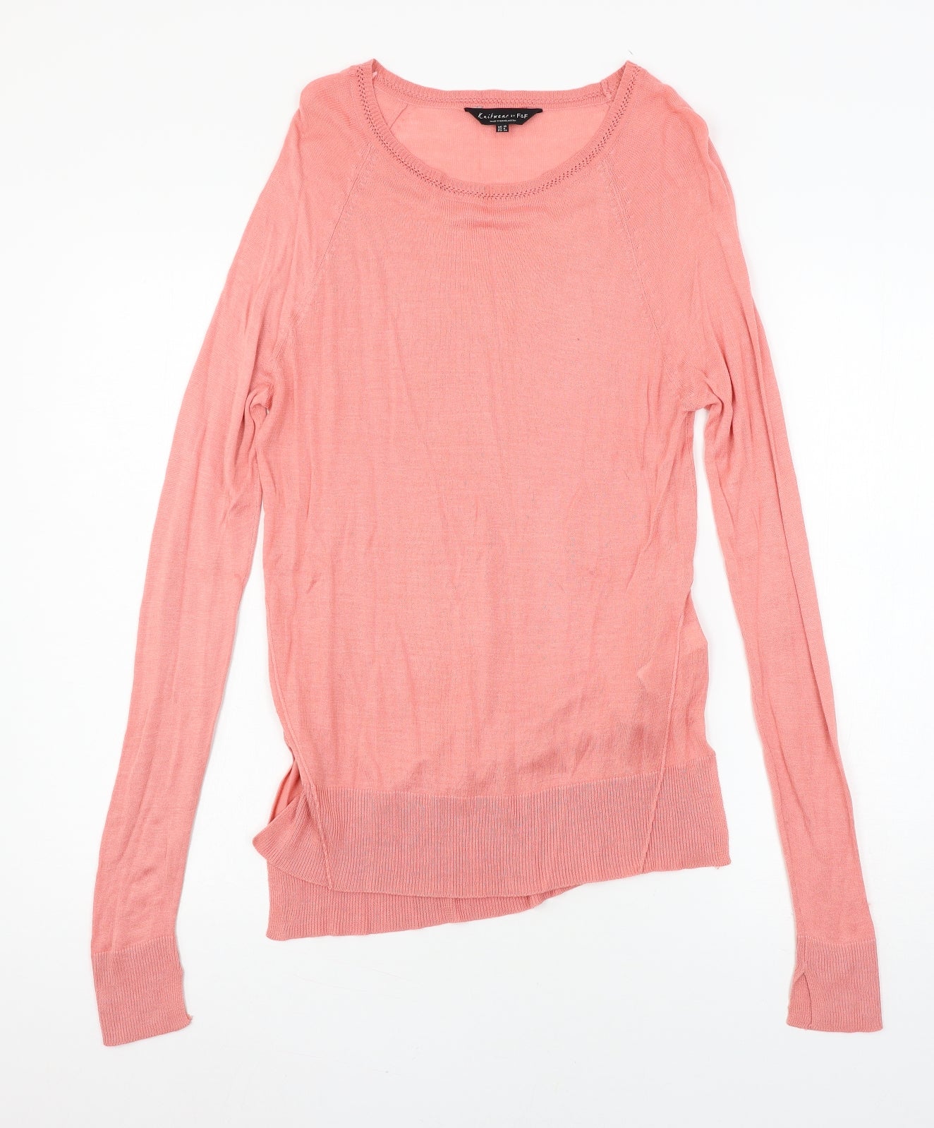 F&F Womens Pink  Knit Pullover Jumper Size 10