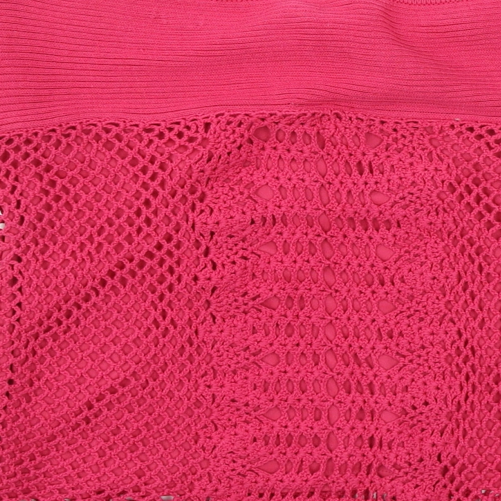 NEXT Womens Pink  Knit Basic T-Shirt Size 16