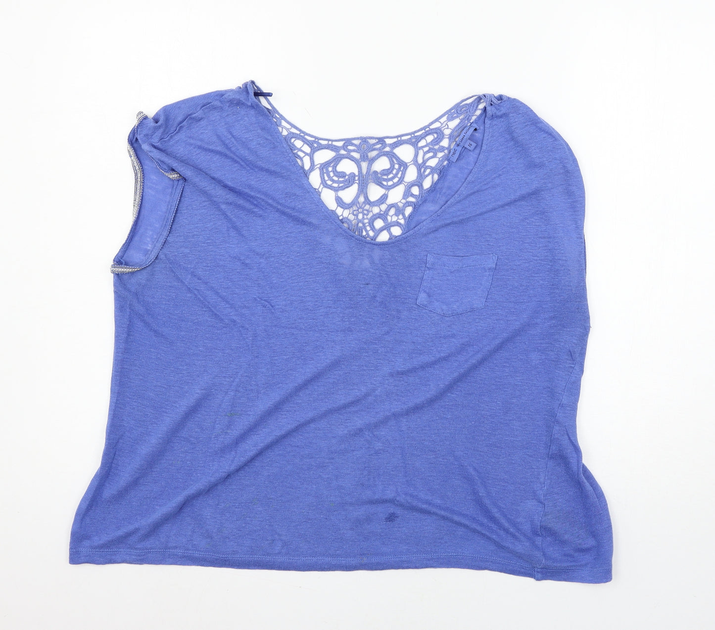 NEXT Womens Blue  Knit Basic T-Shirt Size 16