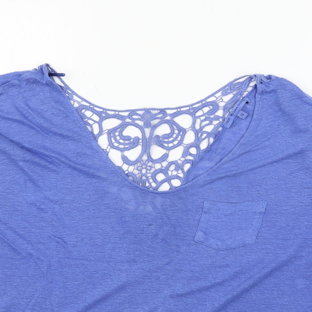 NEXT Womens Blue  Knit Basic T-Shirt Size 16