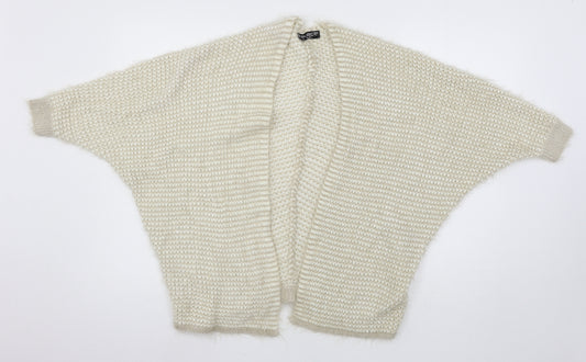 Front view of Select women’s ivory knit cardigan jumper, size S
