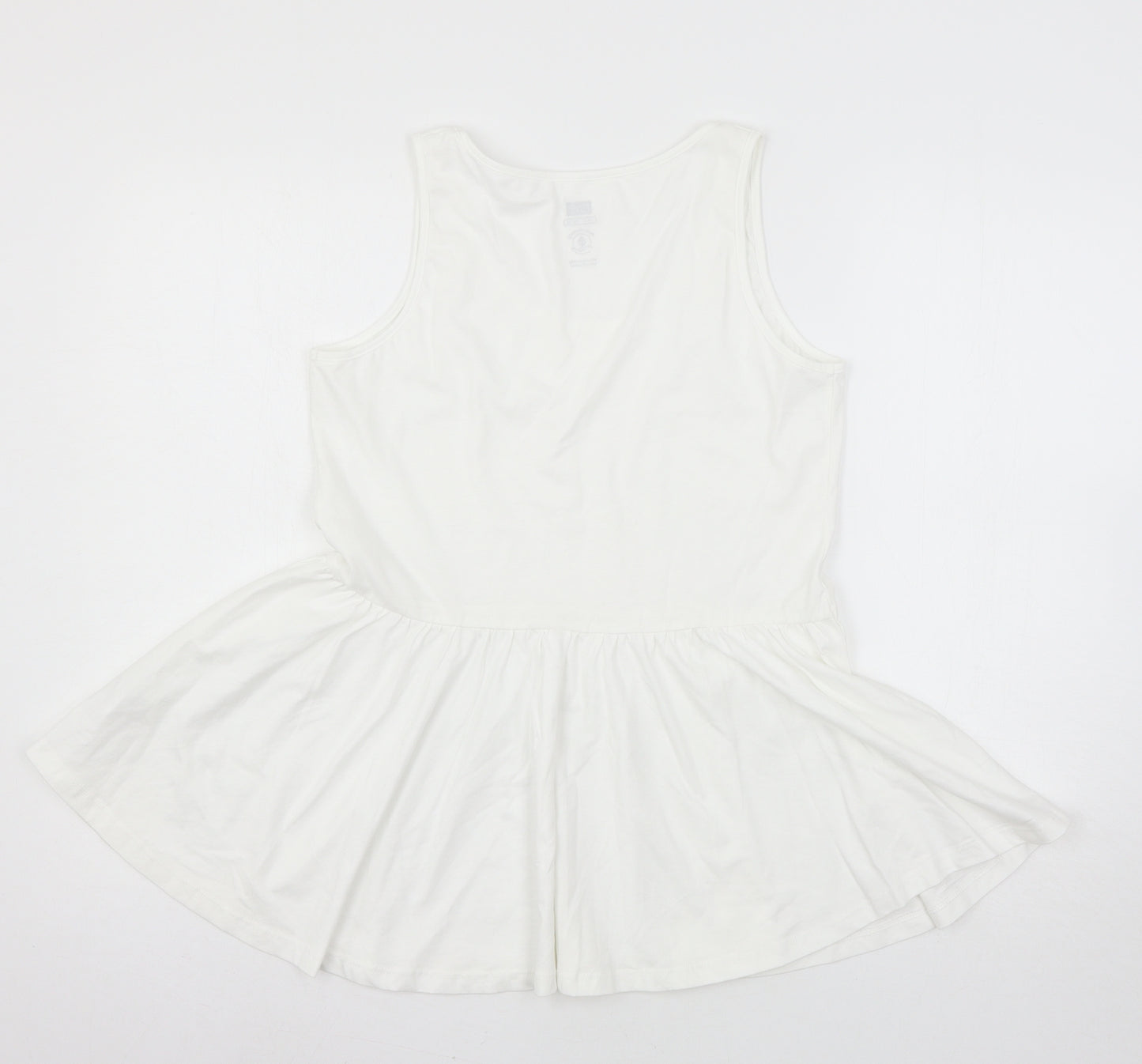 F&F Womens White  Jersey Basic T-Shirt Size 8