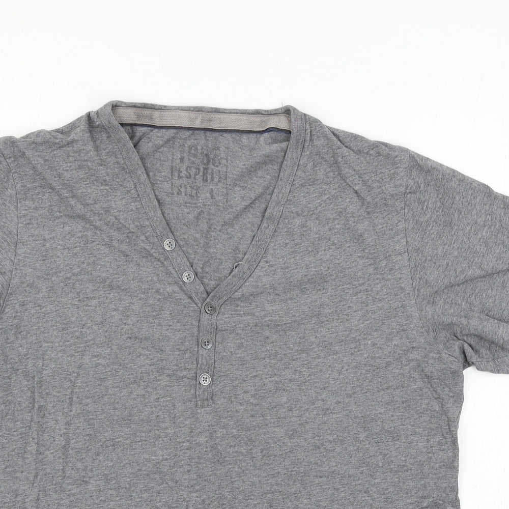 Esprit Mens Grey  Jersey  T-Shirt Size L