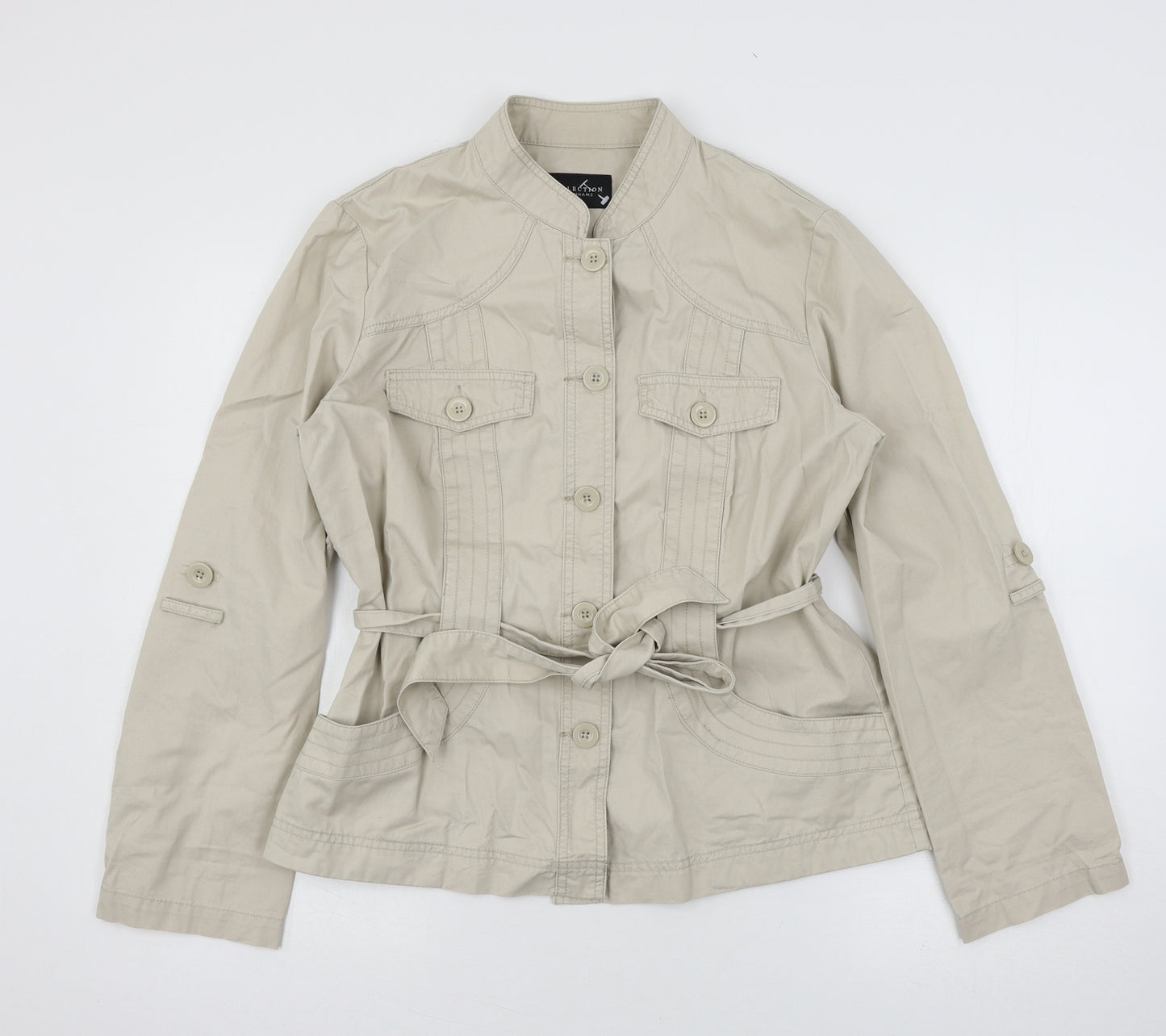 Debenahams Womens Ivory  Denim Jacket  Size 14