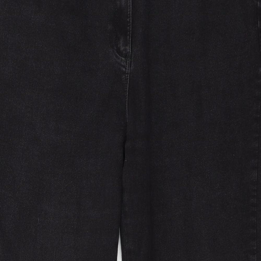 Bonmarché Womens Black  Denim Straight Jeans Size 18 L30 in