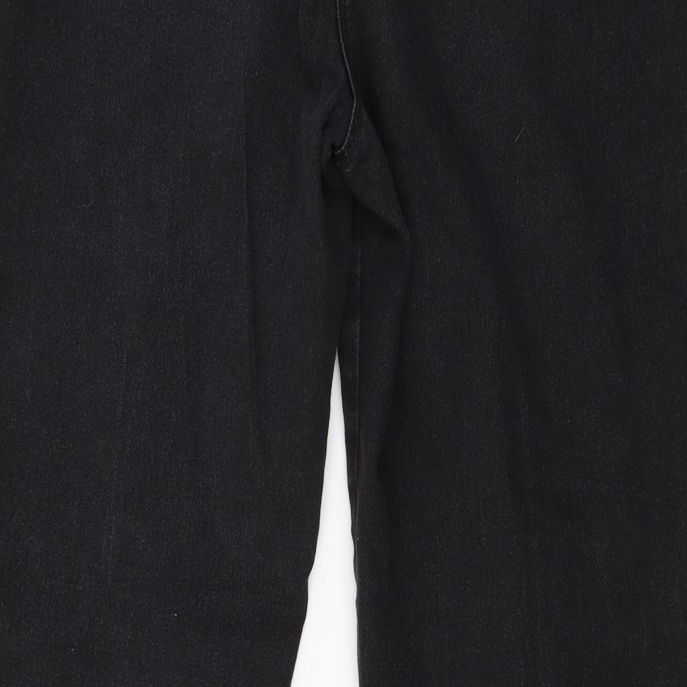 Bonmarché Womens Black  Denim Straight Jeans Size 18 L30 in