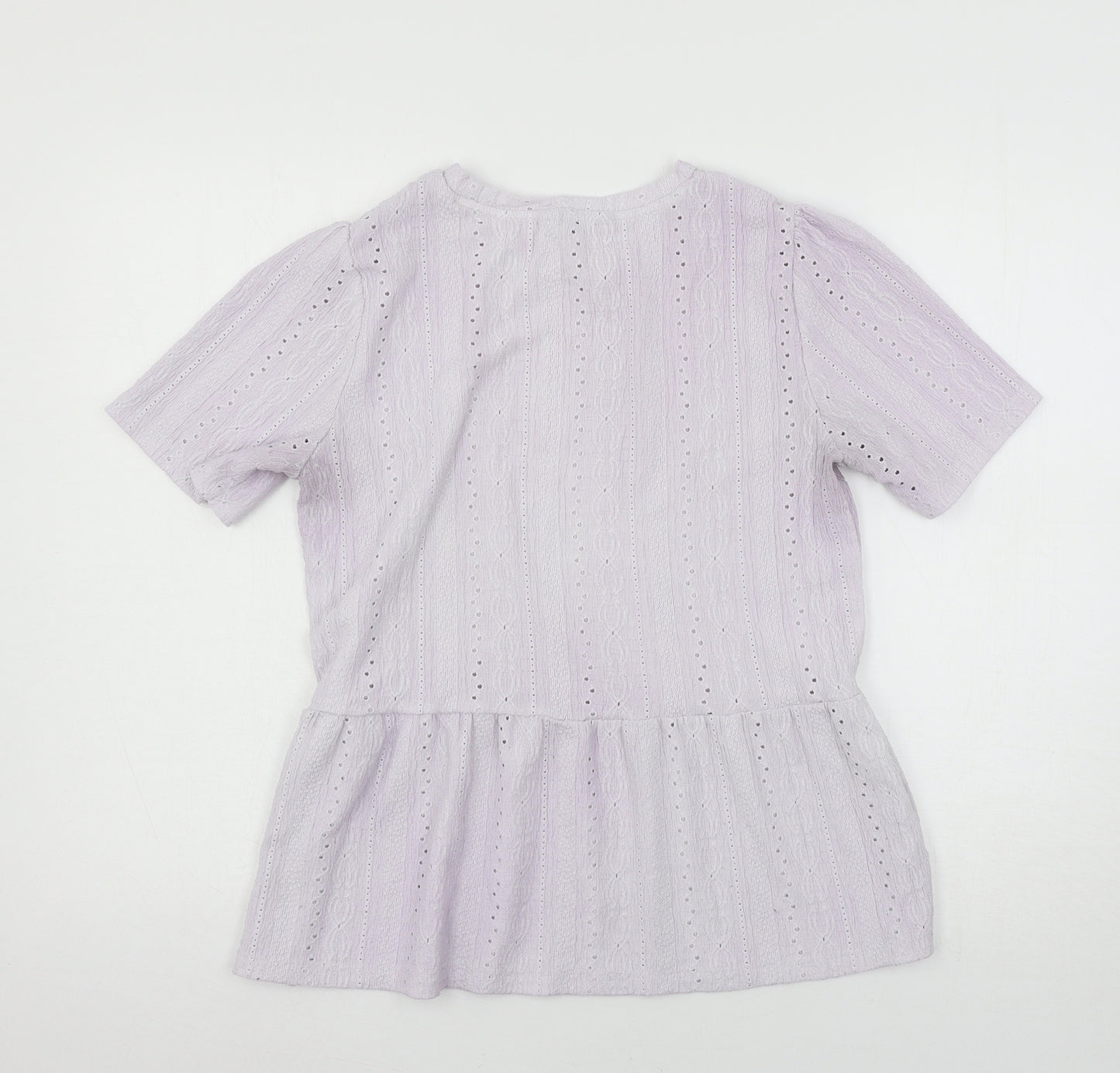 F&F Womens Purple  Jersey Basic T-Shirt Size 12