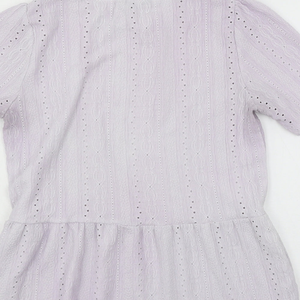 F&F Womens Purple  Jersey Basic T-Shirt Size 12