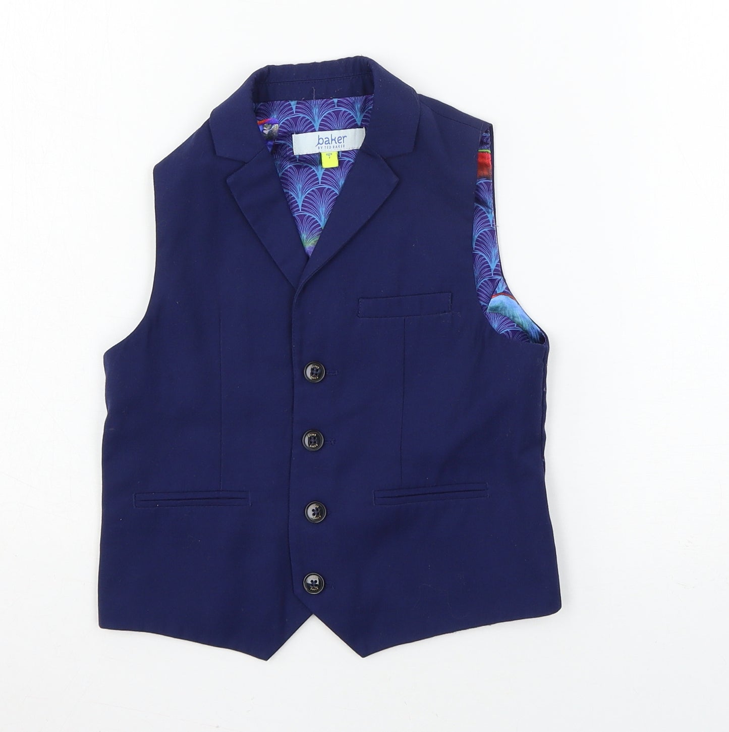 Ted Baker Boys Blue   Jacket Waistcoat Size 7 Years