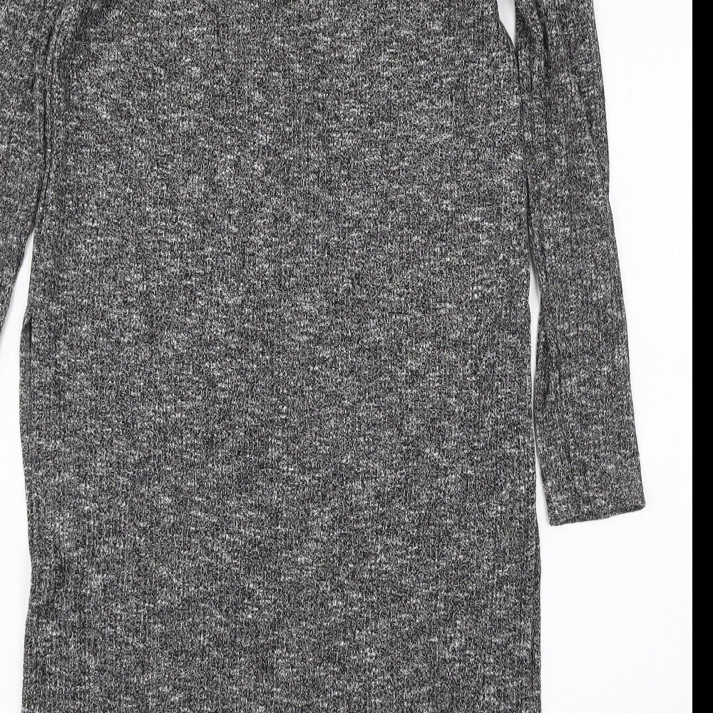 Mango Womens Grey  Jersey Basic T-Shirt Size M