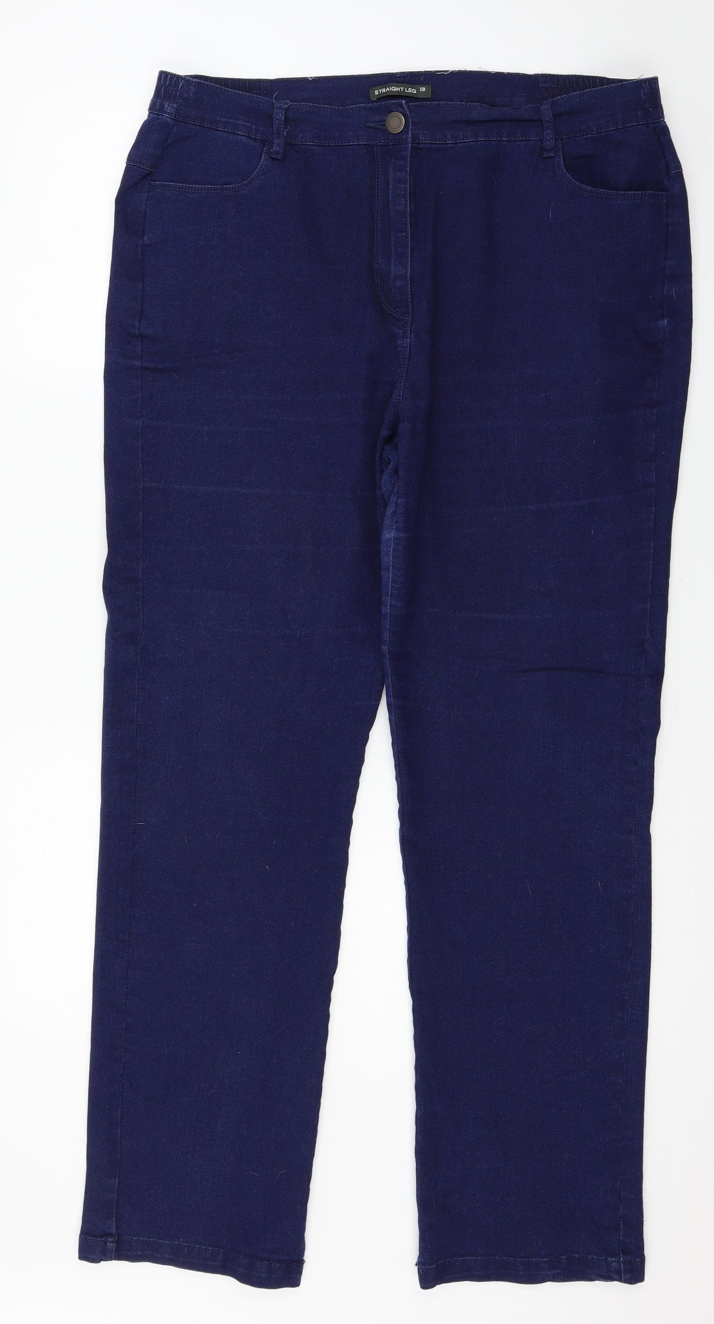 Bomarche Womens Blue  Denim Straight Jeans Size 18 L30 in