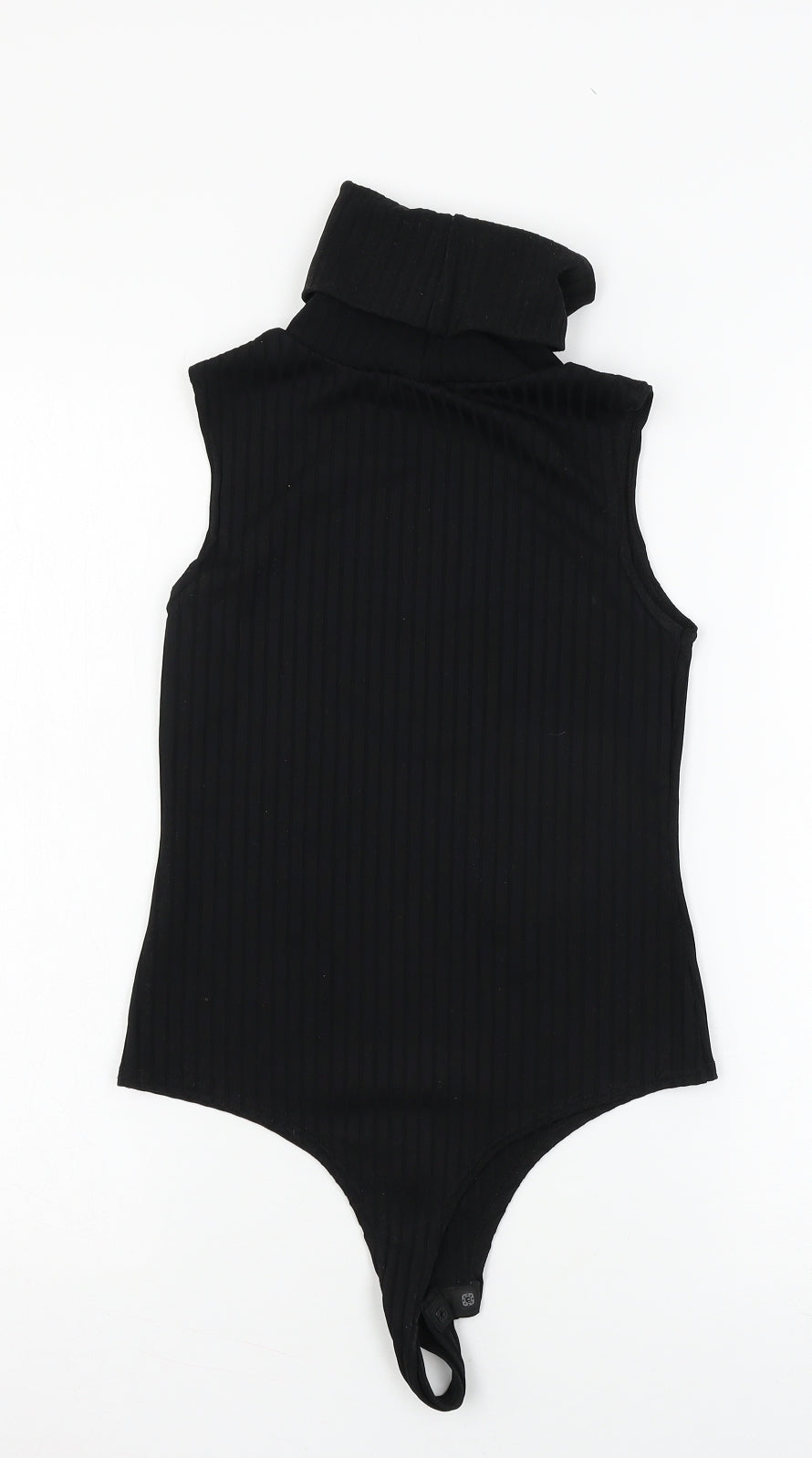 PRETTYLITTLETHING Womens Black  Jersey Bodysuit One-Piece Size 10