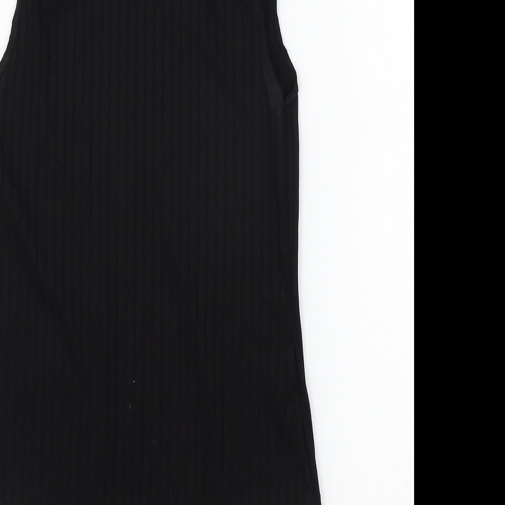PRETTYLITTLETHING Womens Black  Jersey Bodysuit One-Piece Size 10