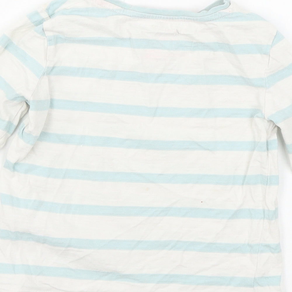 F&F Girls White  Jersey Basic T-Shirt Size 3-4 Years