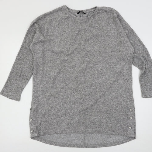 George Womens Grey  Knit Pullover Jumper Size M