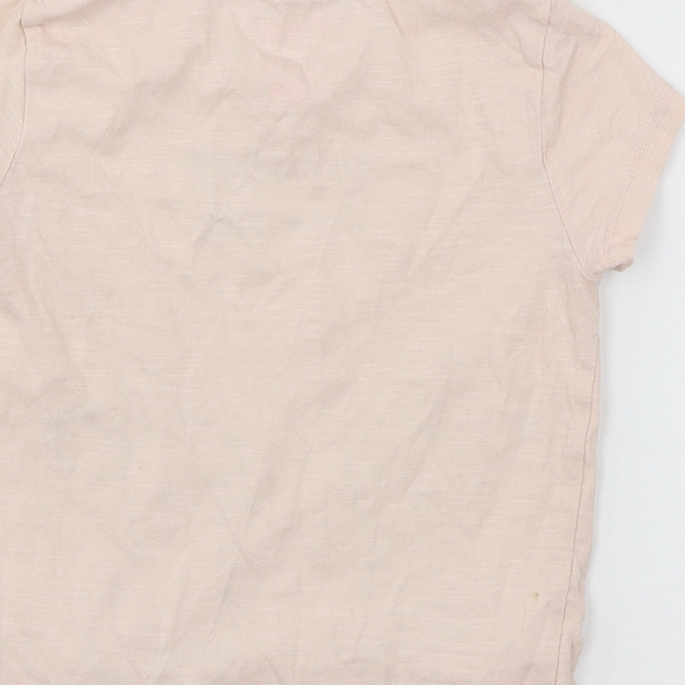 F&F Girls Pink  Jersey Basic T-Shirt Size 3-4 Years  - Rabbits
