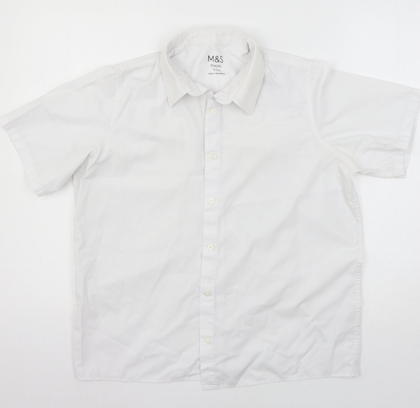 Marks and Spencer Girls White   Basic Button-Up Size 15-16 Years