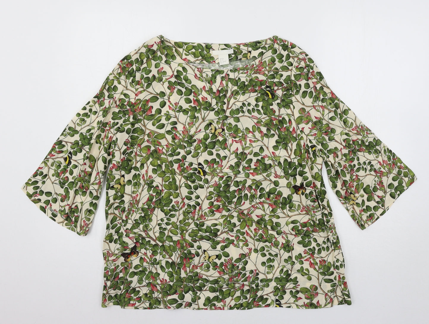 H&M Womens Green   Basic Blouse Size 10