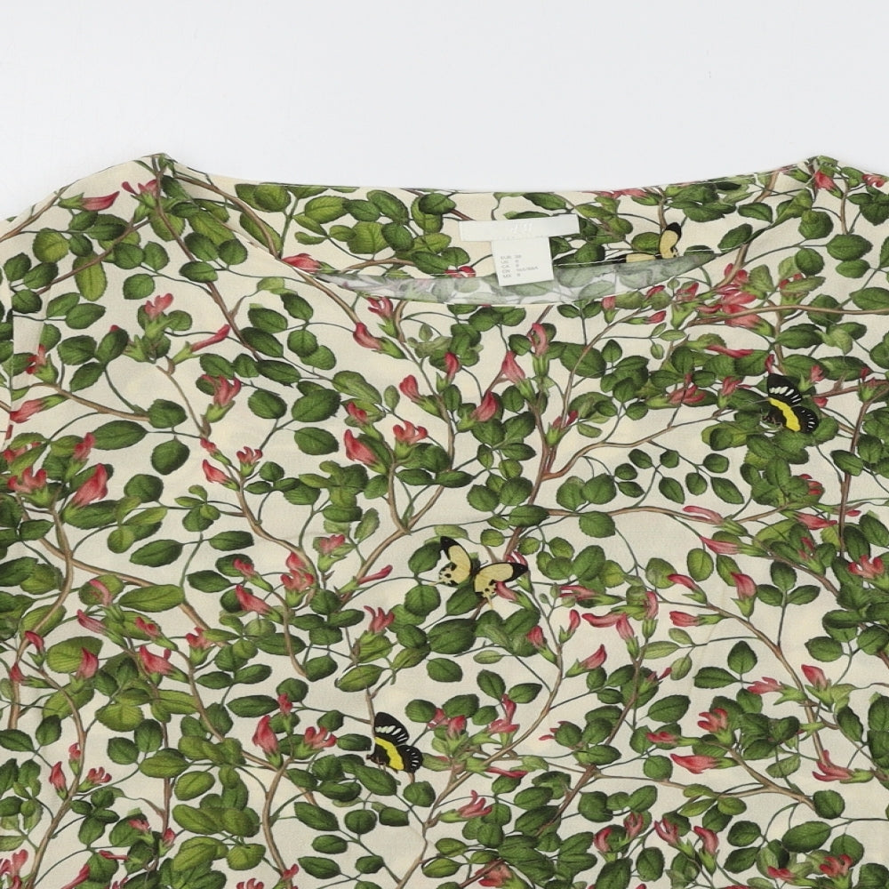 H&M Womens Green   Basic Blouse Size 10