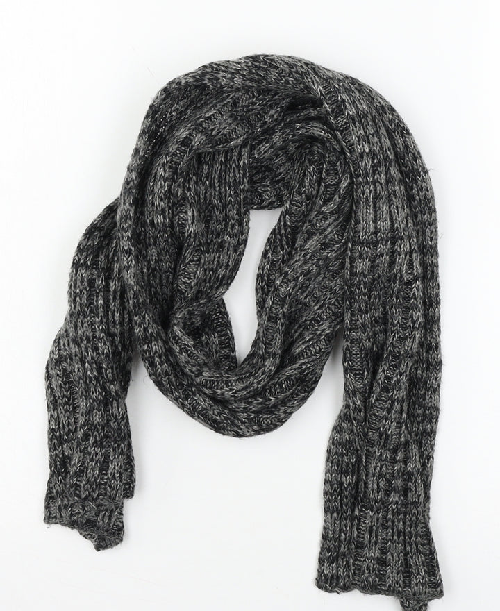 Preworn Mens Grey  Knit Rectangle Scarf Scarf One Size