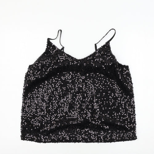 George Womens Black  Chiffon Camisole Tank Size 12