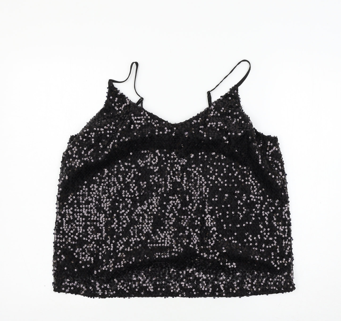 George Womens Black  Chiffon Camisole Tank Size 12