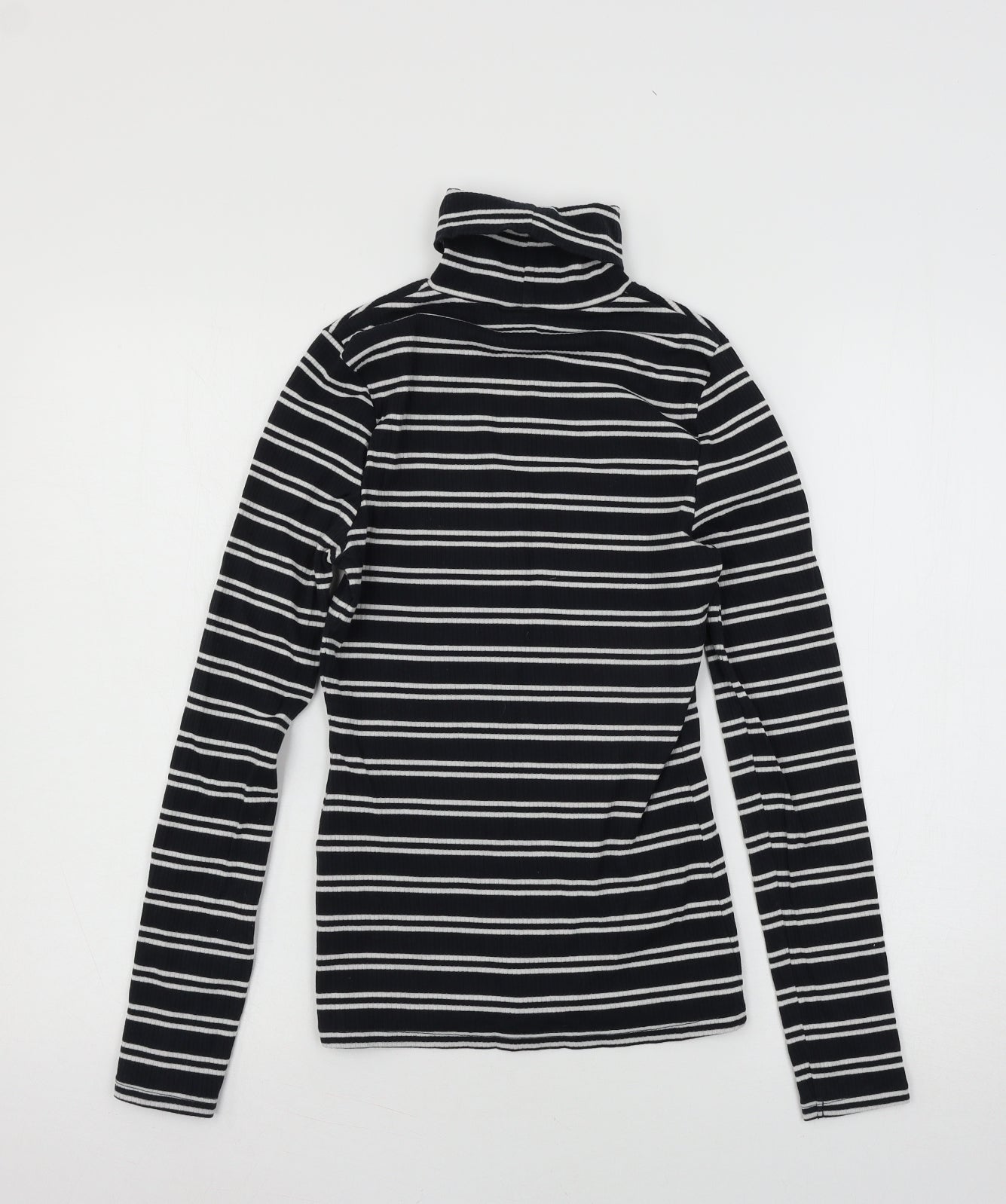 ASOS Womens Blue Striped Jersey Basic T-Shirt Size 10