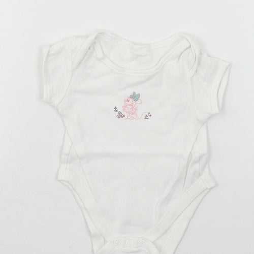 Disney Baby White  Jersey Babygrow One-Piece Size 0-3 Months  - Minnie Mouse