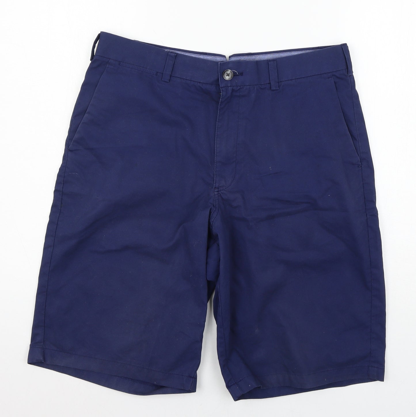 Marks and Spencer Mens Blue   Chino Shorts Size 34 in