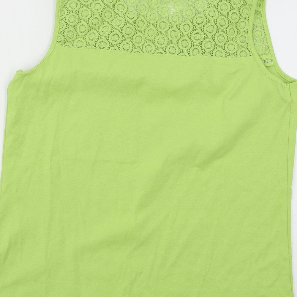 TU Womens Green  Jersey Basic Tank Size 20