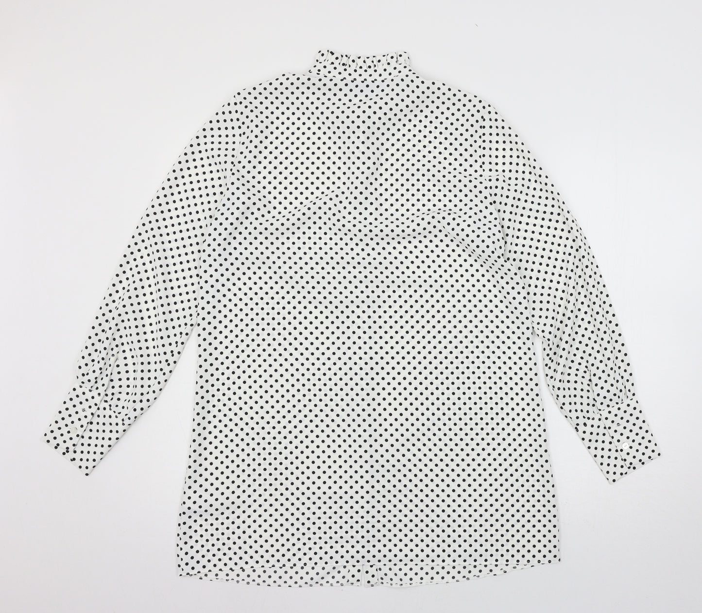 Primark Womens White Polka Dot  Basic Blouse Size 10