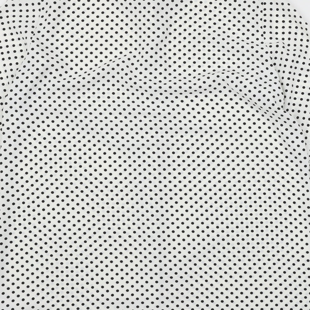 Primark Womens White Polka Dot  Basic Blouse Size 10