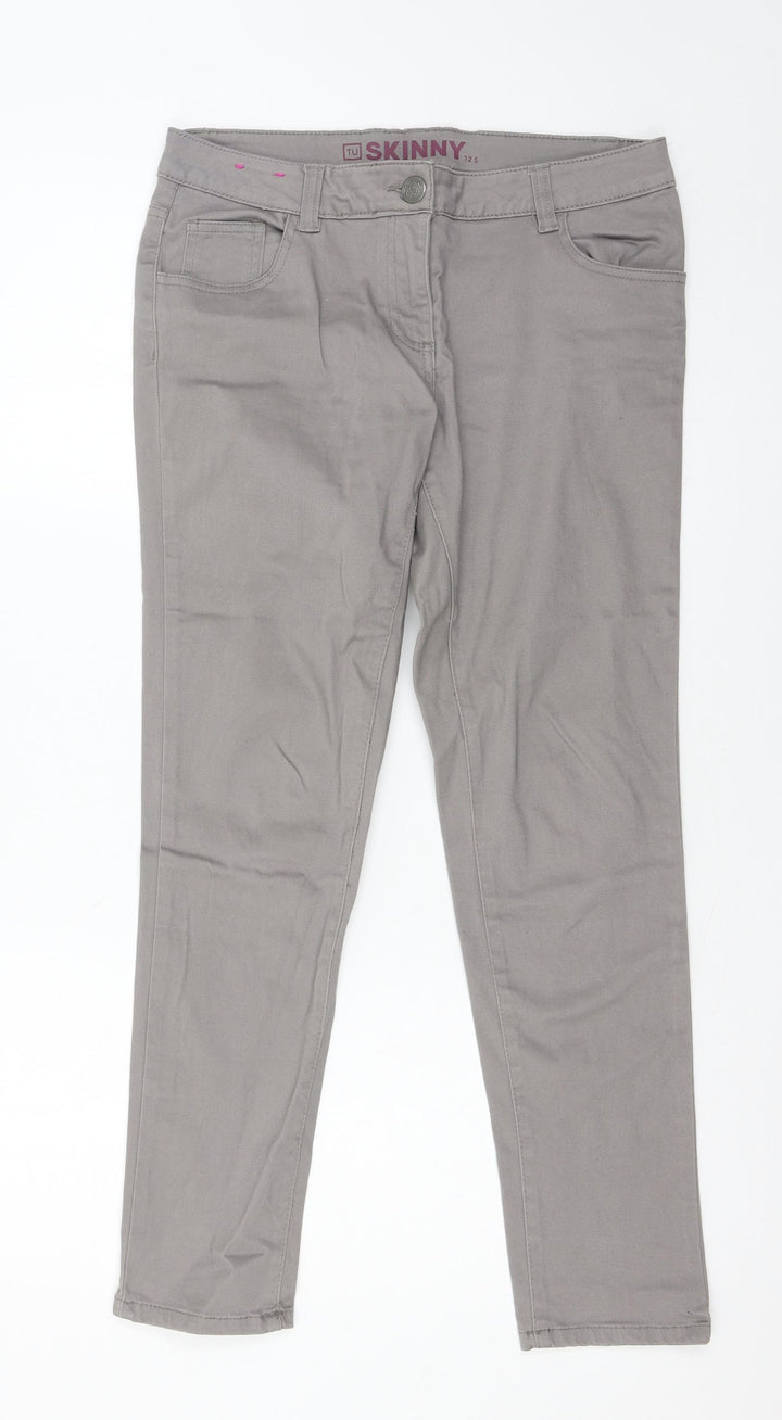 TU Womens Grey  Denim Skinny Jeans Size 12 L27 in