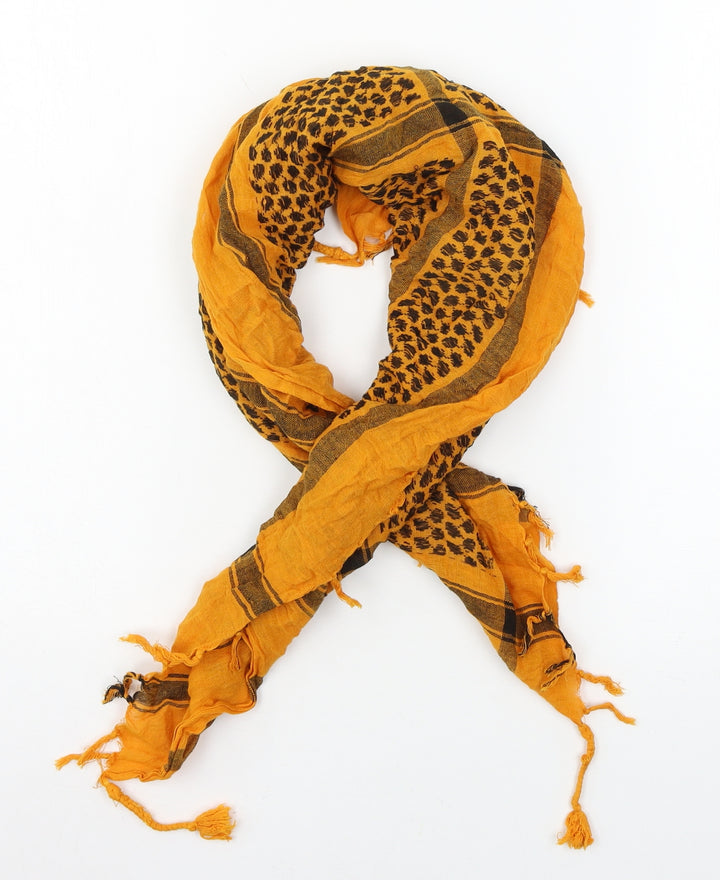 Preworn Womens Orange Check Scarf