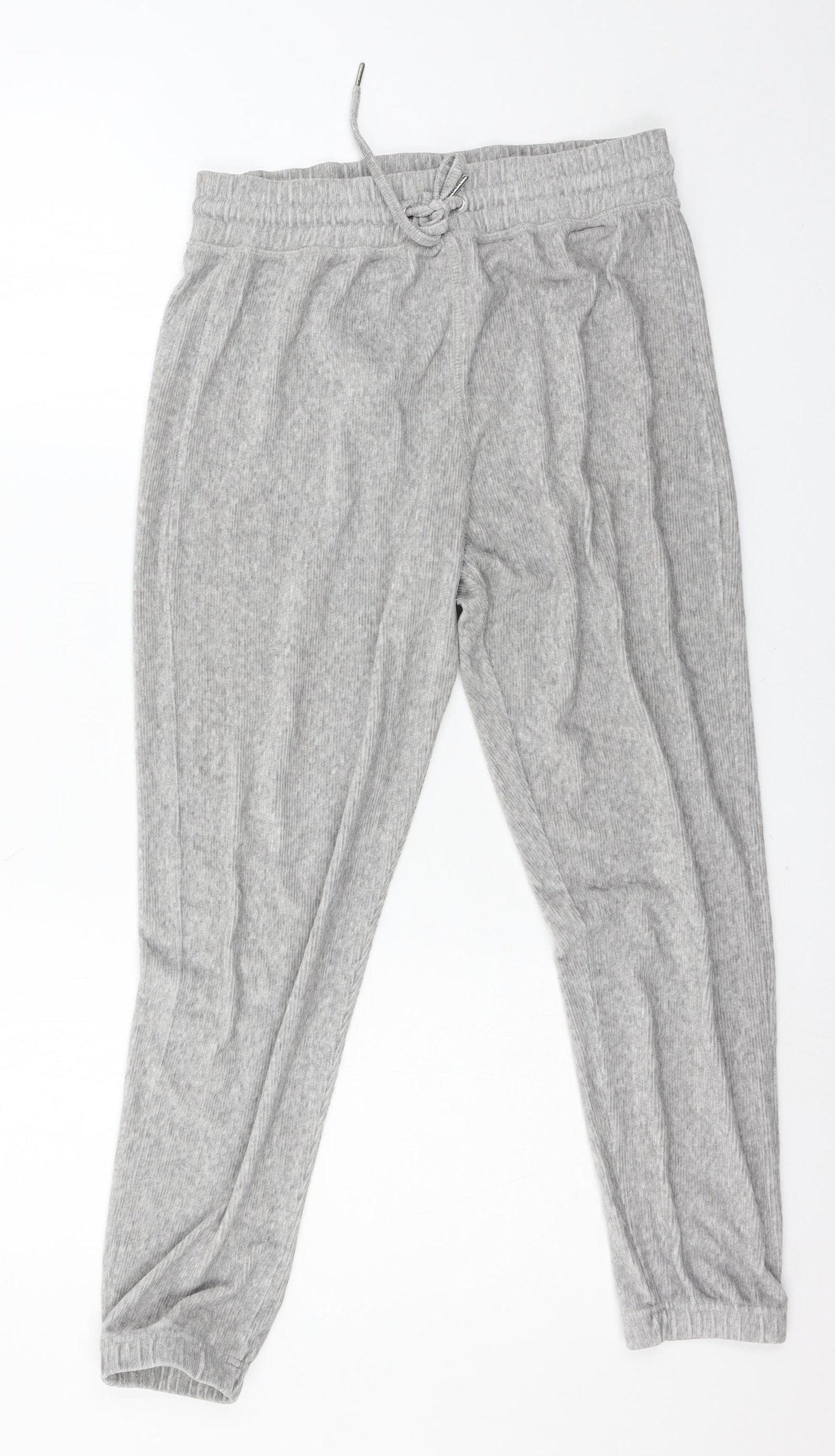 Topshop Womens Green  Velour Jogger Trousers Size 10 L26 in