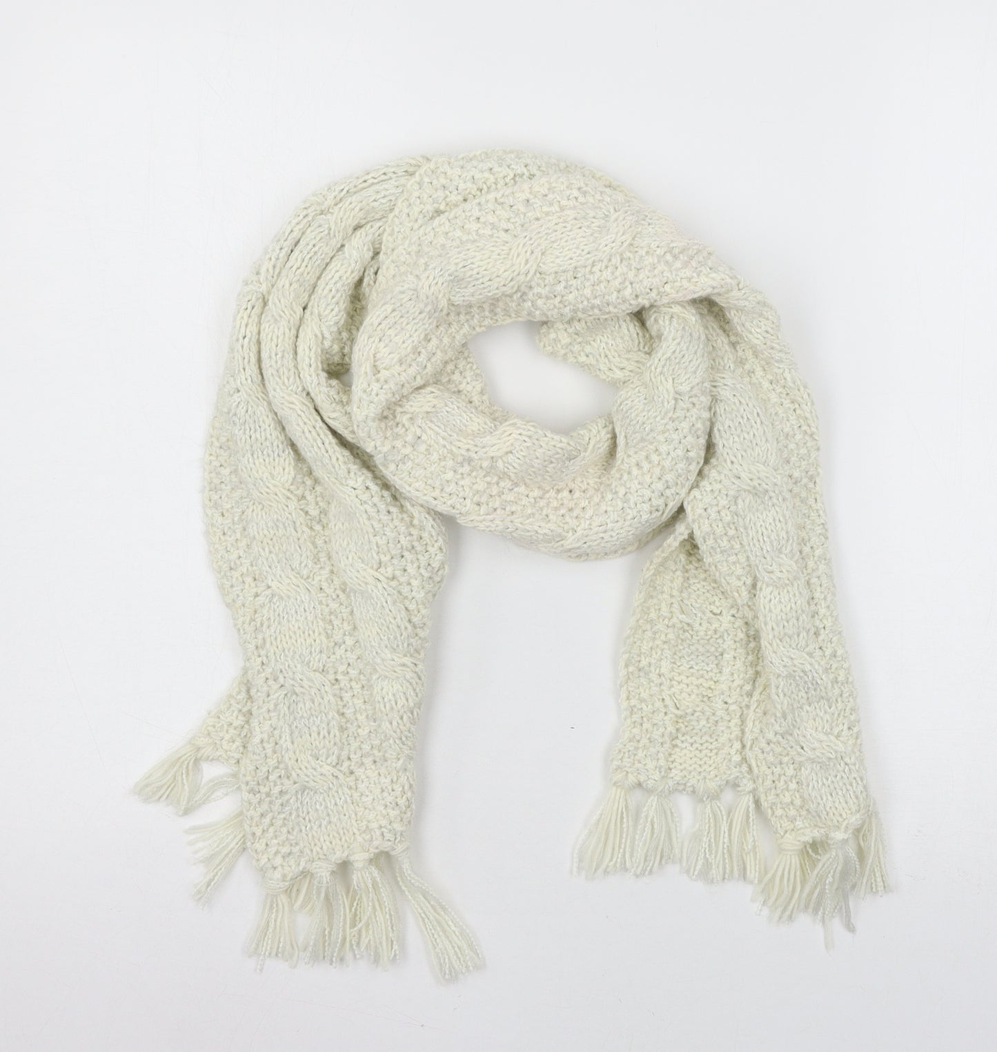 Preworn Womens Ivory  Knit  Scarf