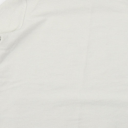 Gallery Womens Ivory  Jersey Basic T-Shirt Size M