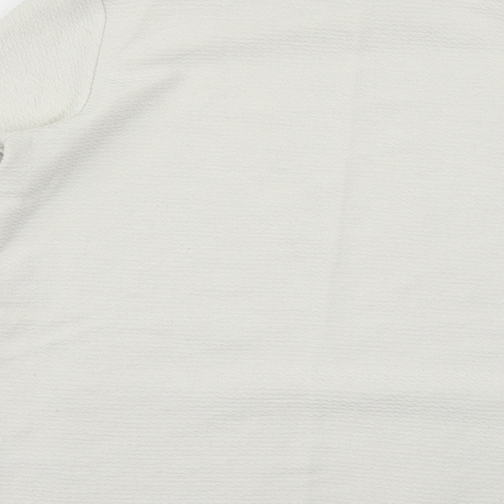 Gallery Womens Ivory  Jersey Basic T-Shirt Size M