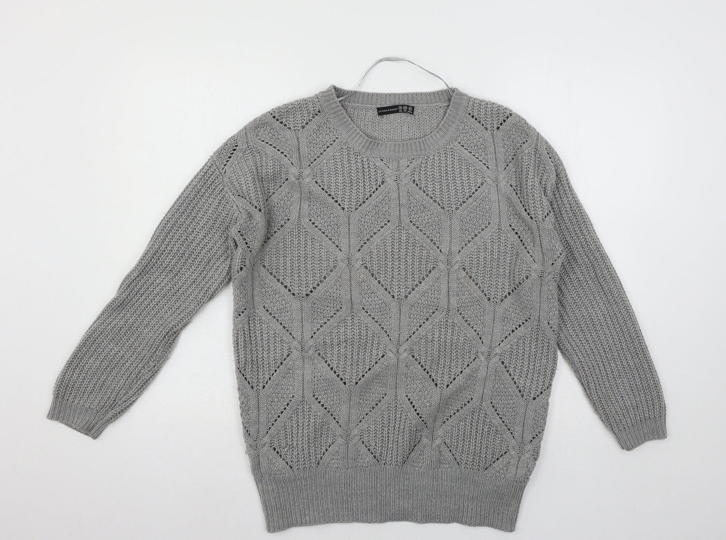 Atmosphere Womens Grey  Knit Pullover Jumper Size 10