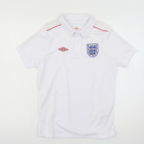 Umbro Boys White  Jersey Basic T-Shirt Size 12 Years