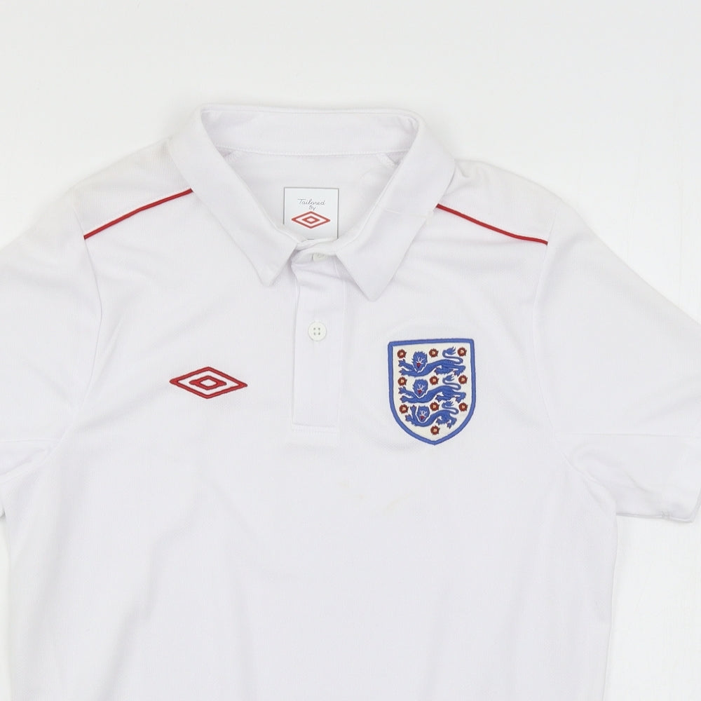 Umbro Boys White  Jersey Basic T-Shirt Size 12 Years