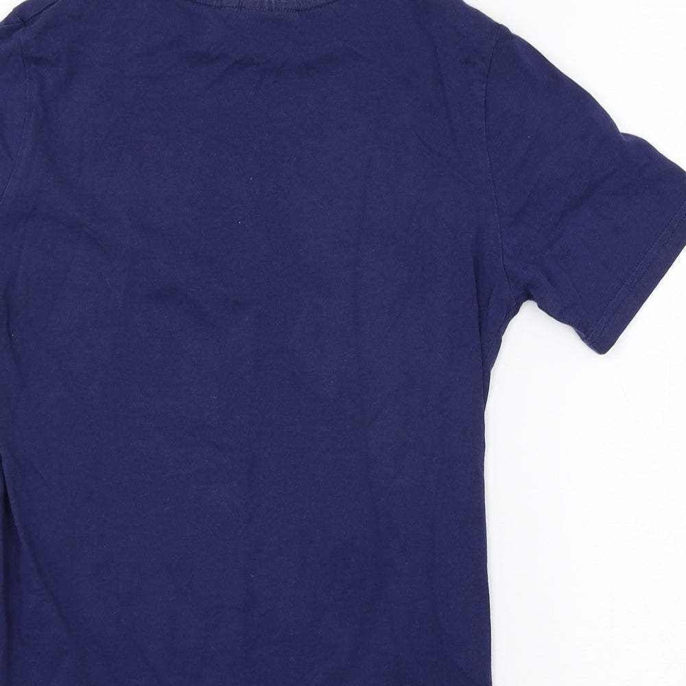 Rebel Boys Blue Geometric Jersey Basic T-Shirt Size 10-11 Years  - plants vs zombies