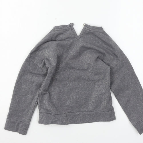 TU Girls Grey  Jersey Pullover Sweatshirt Size 7 Years